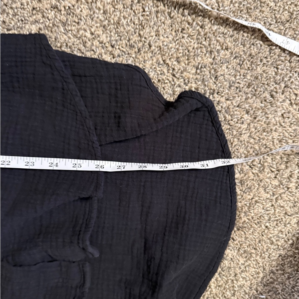 Madewell Black Button-Up Gauze Shirt - Picture 7 of 7